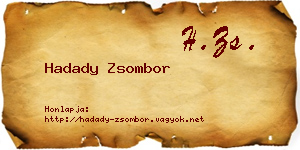 Hadady Zsombor névjegykártya