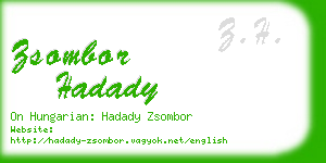 zsombor hadady business card